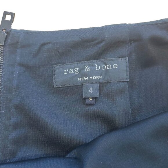 Rag & Bone Green Plaid Textured Stretch Pencil Skirt Zippered Back Womens Sz 4 - Picture 4 of 5